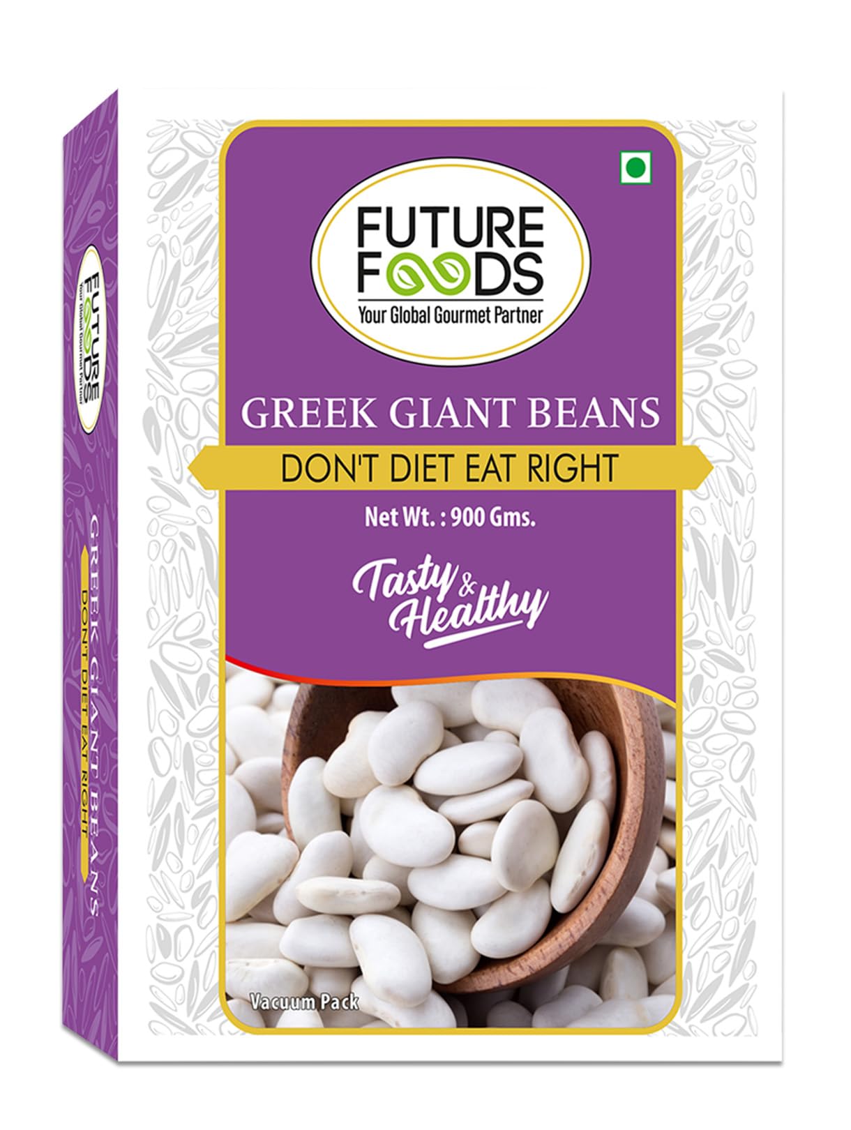 Greek Gigante Beans 900 Gram| Double Butter Beans|Protein Rich|Good Source Of Soluble Fiber & Vitamin A|Sweet & Mild Taste|Meaty Texture|Gluten Free|Low In Fat Content