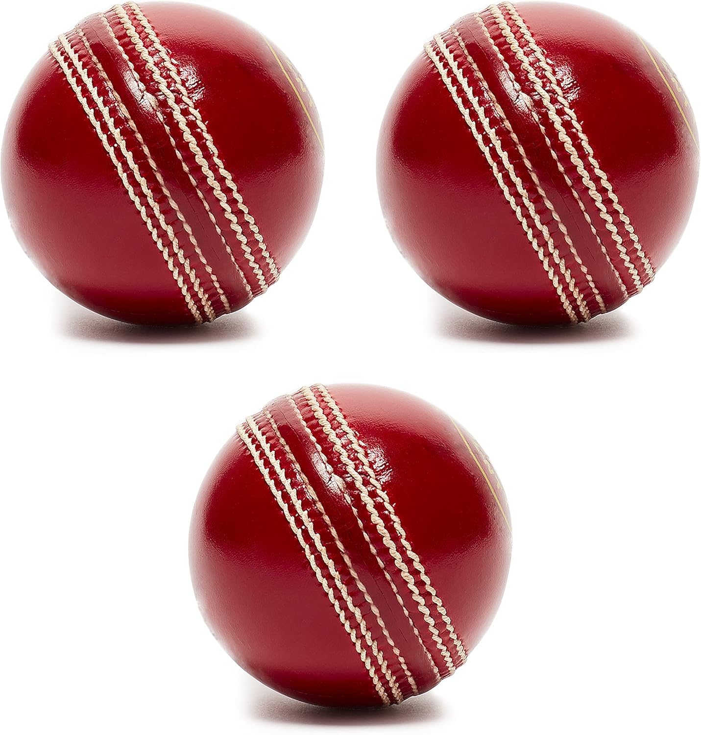 Soo Leather Cricket Hard Ball | 100% Handcrafted, 156g - 5.5oz, 4-Piece Construction & Premium Tanned Leather | Ideal for League Matches, Tournaments, Net Practice (3)
