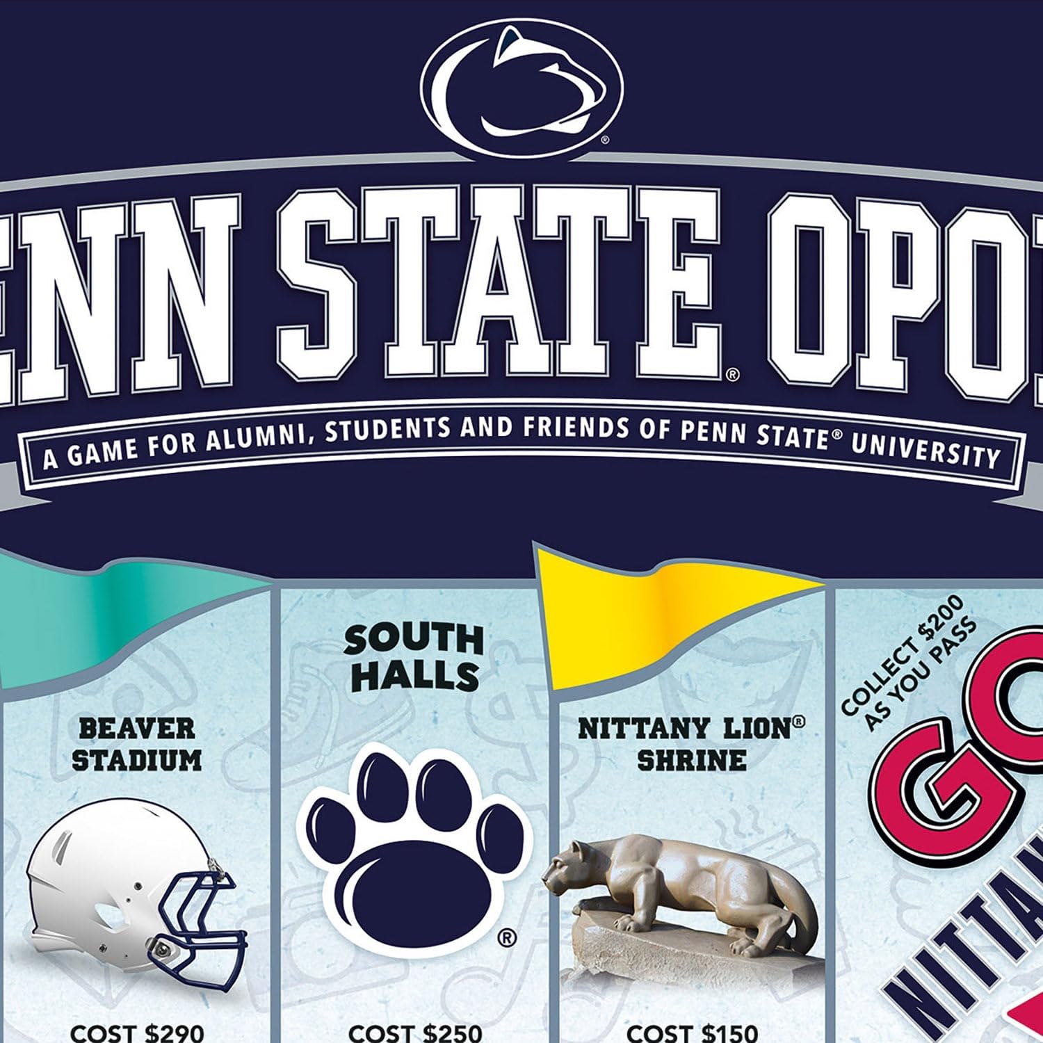 Late for the Sky Penn Stateopoly Board Game – Campus Property Trading Family Strategy Game for Adults & Kids, Alumni Gift, 2–6 Players, College Merchandise Keepsake