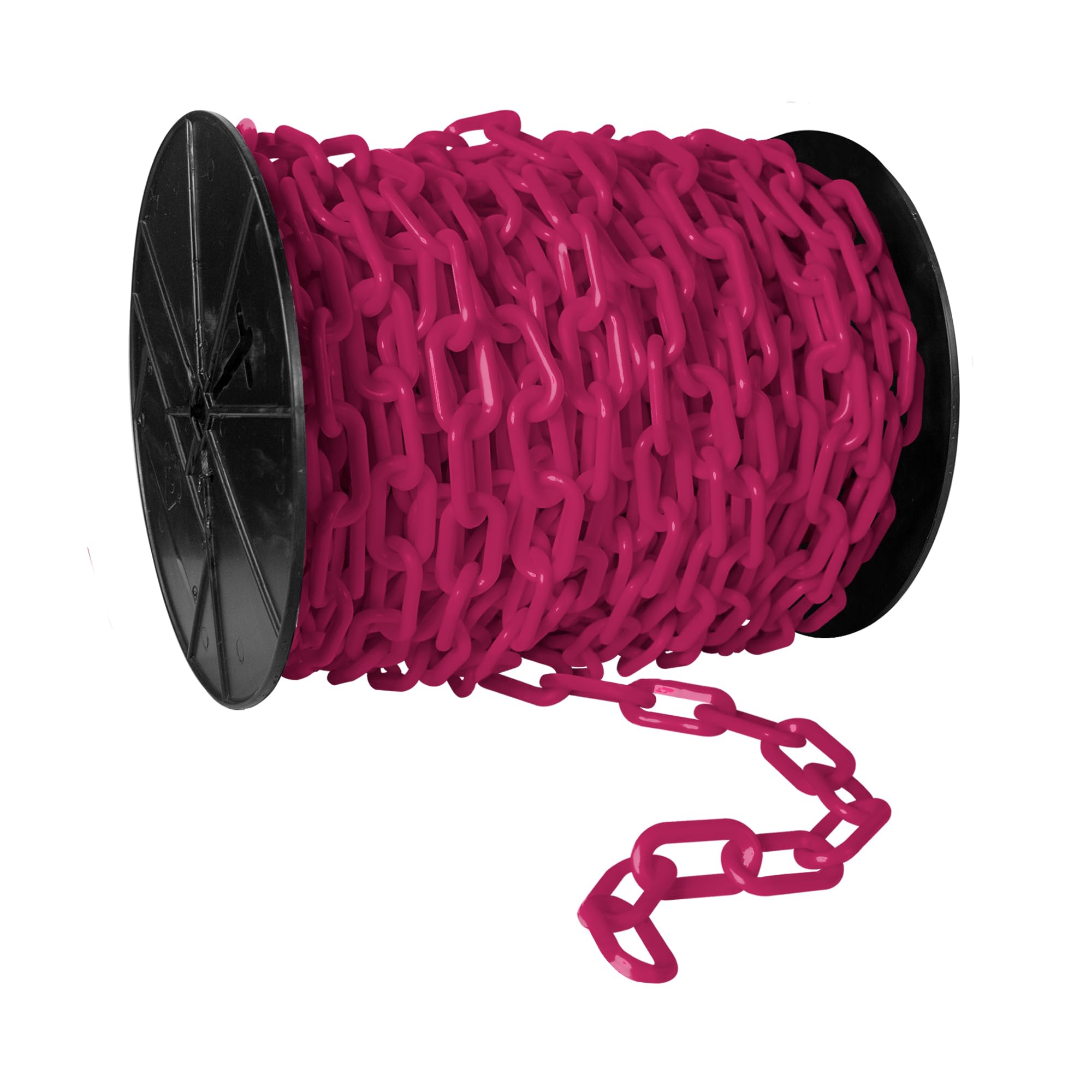 Mr. Chain Bobina Per Catena In Plastica Resistente, Colore Rosa Di Sicurezza, Diametro Maglie 5,1 Cm, Lunghezza 100 Piedi (51125)-image