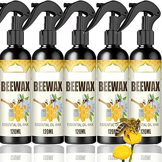 Beeswax Spray Cleaner,Natural Beeswax Spray,Natural Micro-Molecularized Beeswax Spray,Original Beeswax Furniture Polish,Bees Wax Furniture Polish and Cleaner, Furniture Beeswax Spray (5pcs)