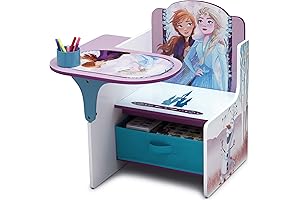 Delta Children Kid Desk with Storage and Cup Holder, Disney Princess