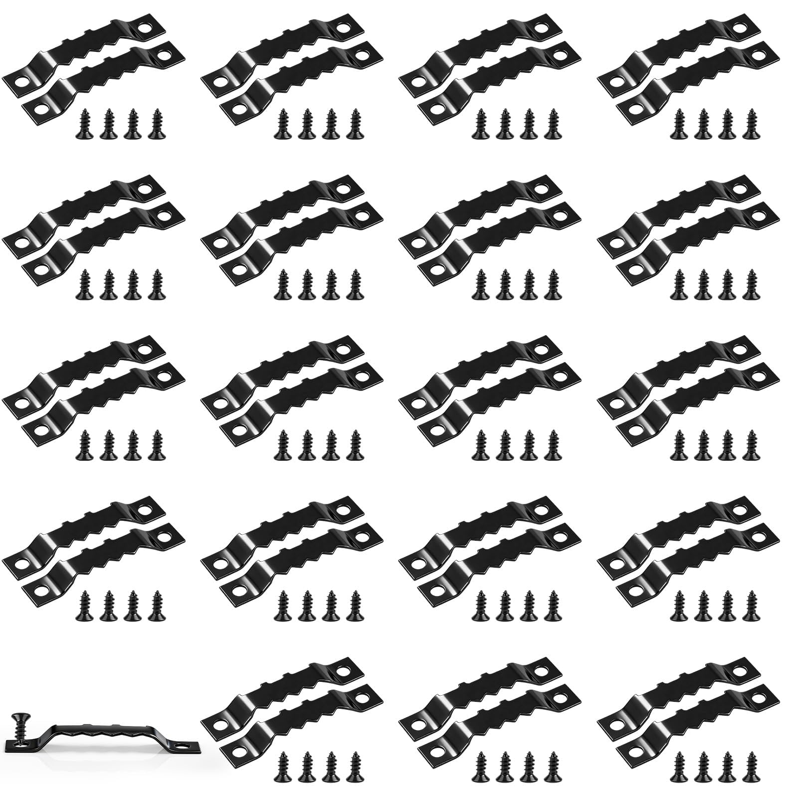Dwsdws 140 Pack Sawtooth Picture Hangers 45mm Black Picture Frame Hangers