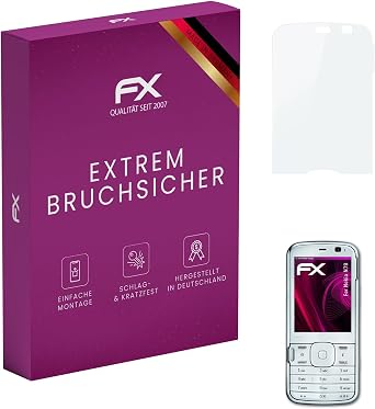 atFoliX Plastic Glass Protective Film compatible with Nokia N79, 9H Hybrid-Glass FX Screen Protector
