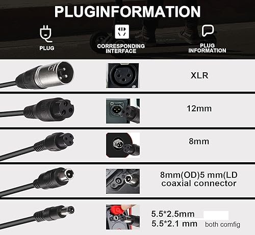 Miniatura 2 de Adaptador de fuente de alimentación de cargador de corriente continua de 42V 2A para cargador de batería de litio de bicicleta eléctrica de 36V,