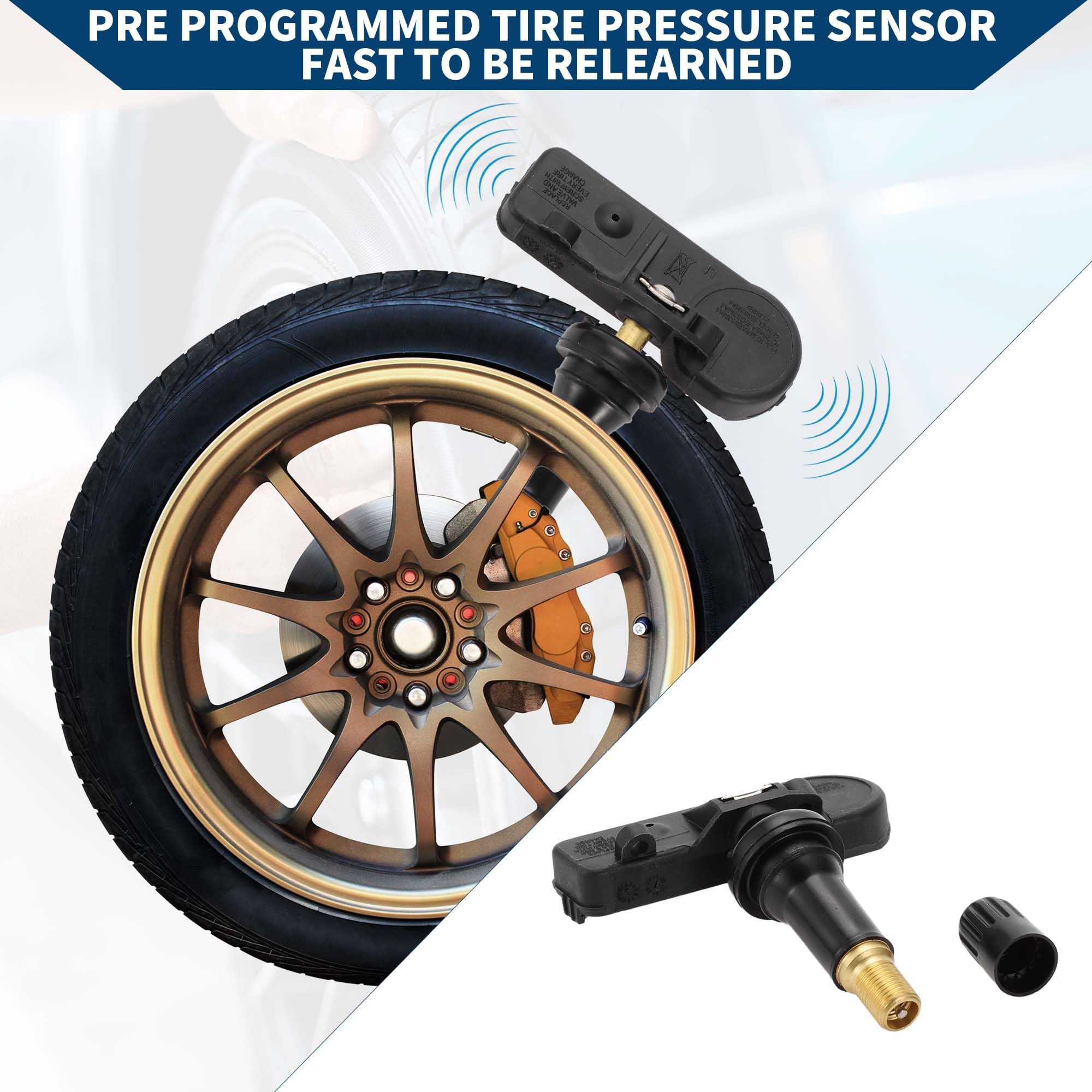 Capteur TPMS Externe Pression Pneus 9L3Z-1A189-A - Haute Stabilité ABS Pour Voiture Ford