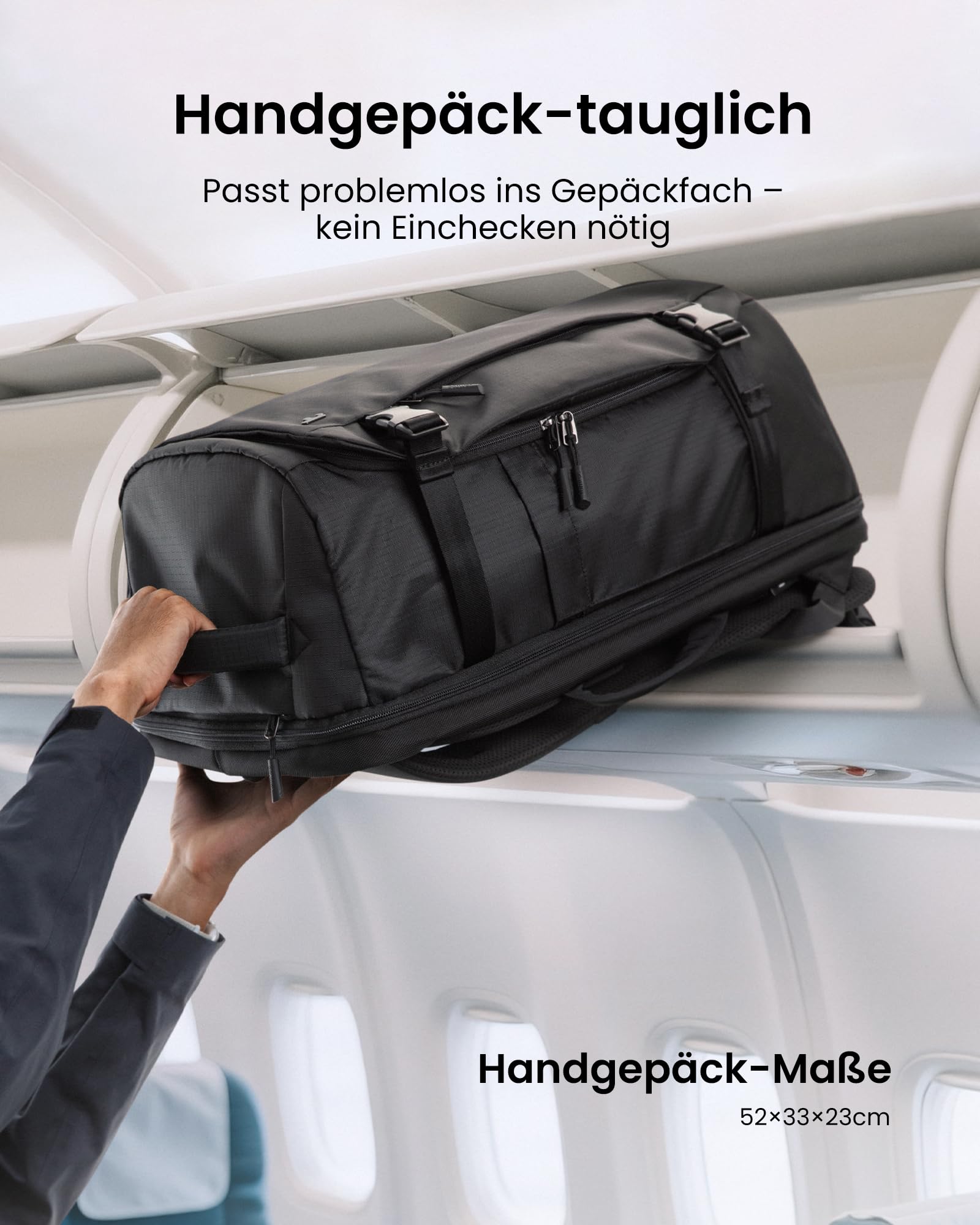 Tomtoc 40L Reiserucksack TSA-freundlicher Handgepäck Rucksack Wasserdicht Business Laptop Rucksack 17,3 Zoll
