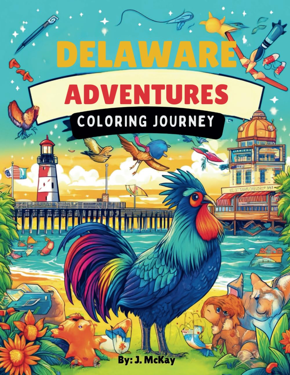 Delaware Adventures: A Coloring Journey (US States Coloring Adventure)
