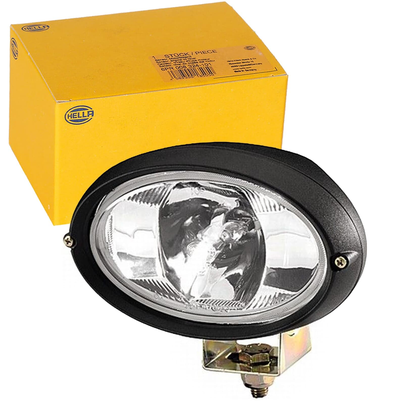 HELLA 1GA 996 161-281 Halogen-Worklight - Oval 100 - 12V - mounting - Vertical - Long-range illumination - Cable: 2000mm - Plug: AMP
