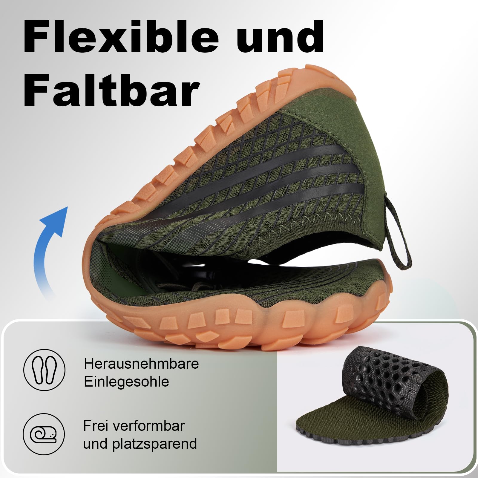 Chaussures de randonnée pieds nus pour homme et femme - Chaussures aquatiques professionnelles pour la randonnée, la plage, les voyages, large zone des orteils, zéro chute, antidérapante, respirante