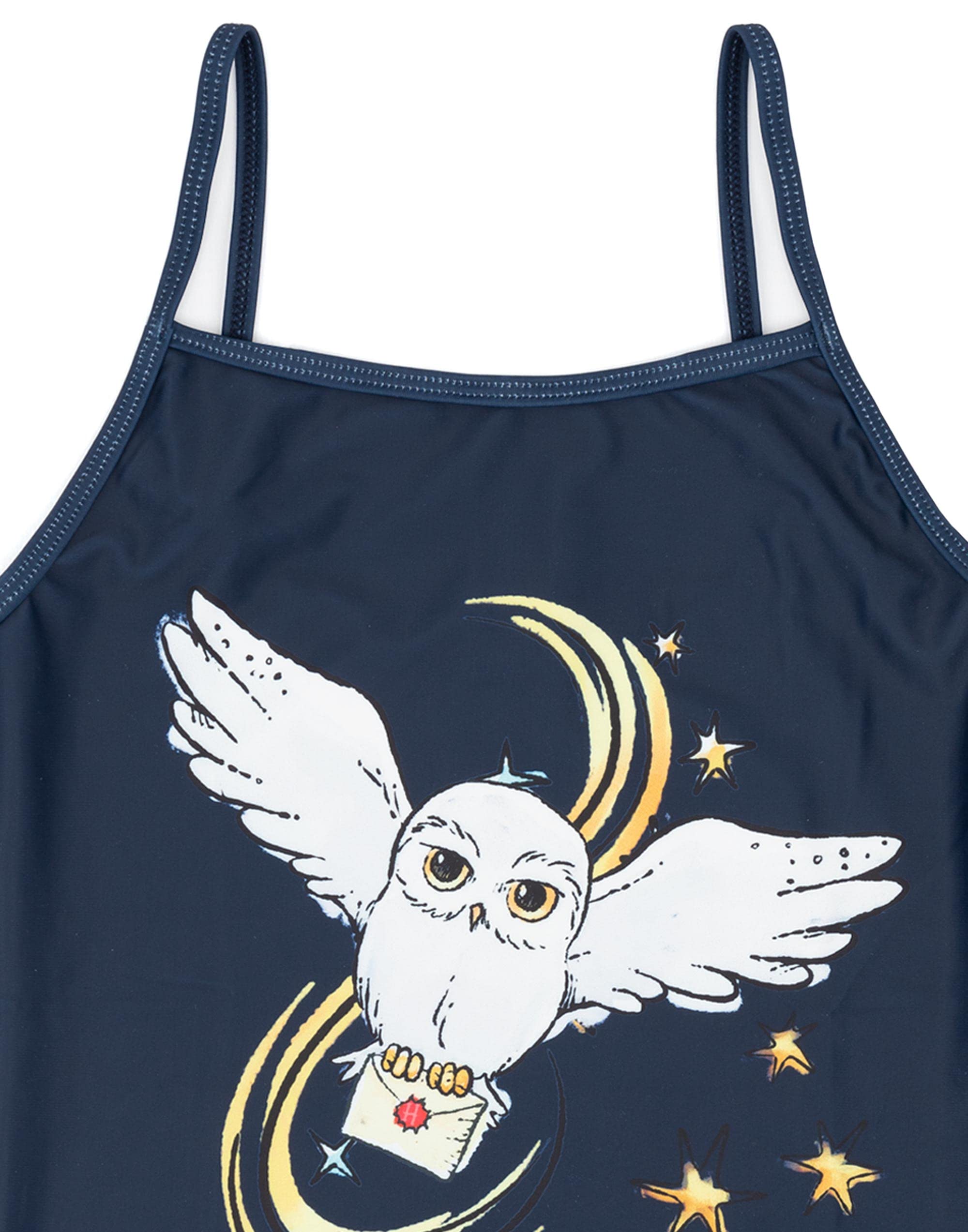 Harry Potter Swimsuits Muchachas Hogwarts Borgoña o Marina Hedwig Swimwear