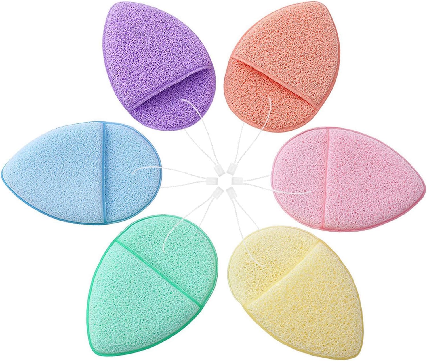 6 Pcs Makeup Remover Sponge, Facial Cleansing Tools, Reusable Powder Blue, Facial Cleansing Tools, Cleaning Sponge