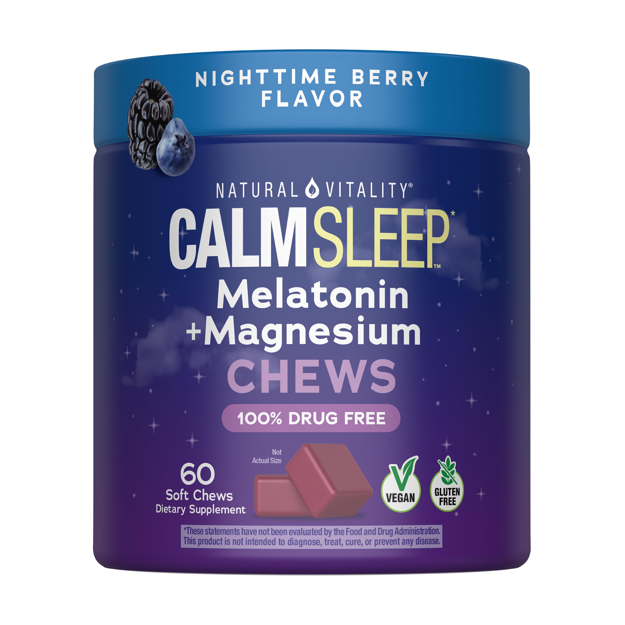 Natural Vitality Calm Sleep Melatonin with Magnesium Chews