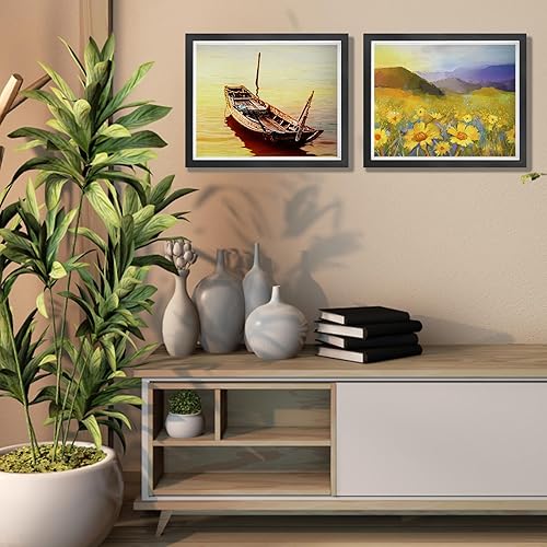 Miniatura 7 de Paquete de 2 cajas de sombra de 11 x 14 pulgadas, vitrinas de sombra con marco de fotos 3D, cajas de sombra con cinta adhesiva para artículos