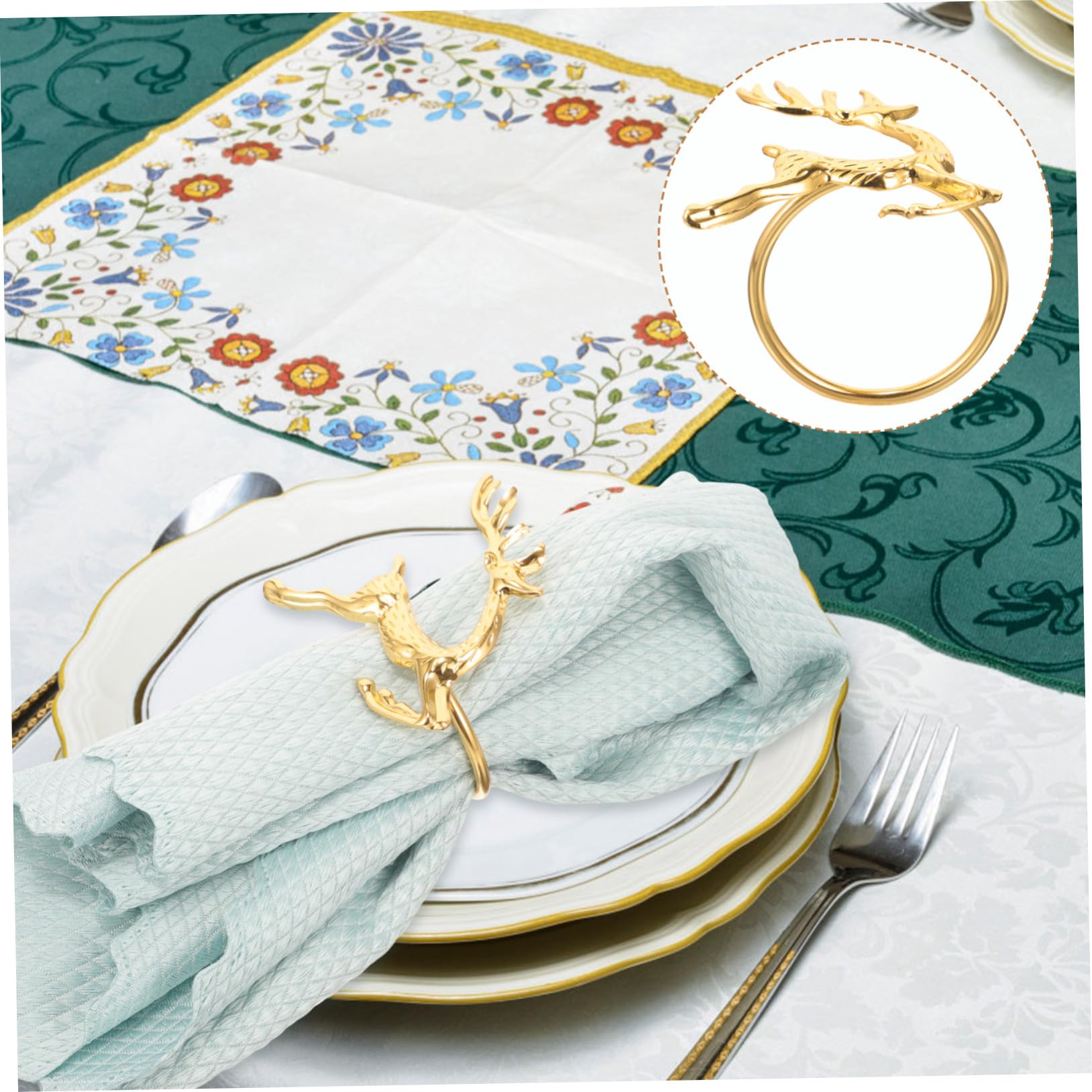 PRETYZOOM 30 Pièces Rond de Serviette en Forme de The Holiday Noel Feist Boucle de Fixation de Serviette en Ronds de Serviette de noël Boucle de Serviette pour hôtel Le Fer