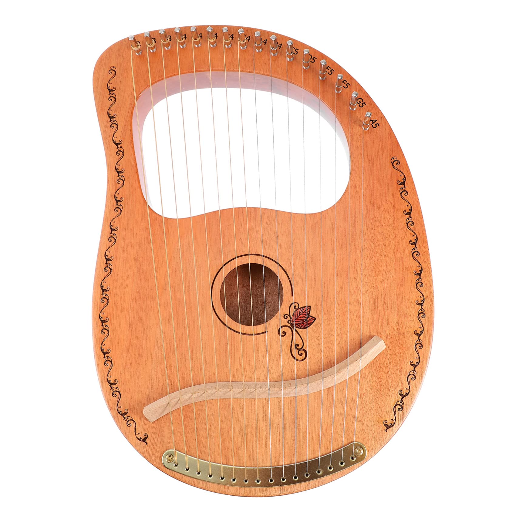 SUPVOX Strumento Musicale in Legno e Effetto Sustain Prolungato Portatile Arpa Lira 16 Corde, Design Delicato per Principianti e Musicisti