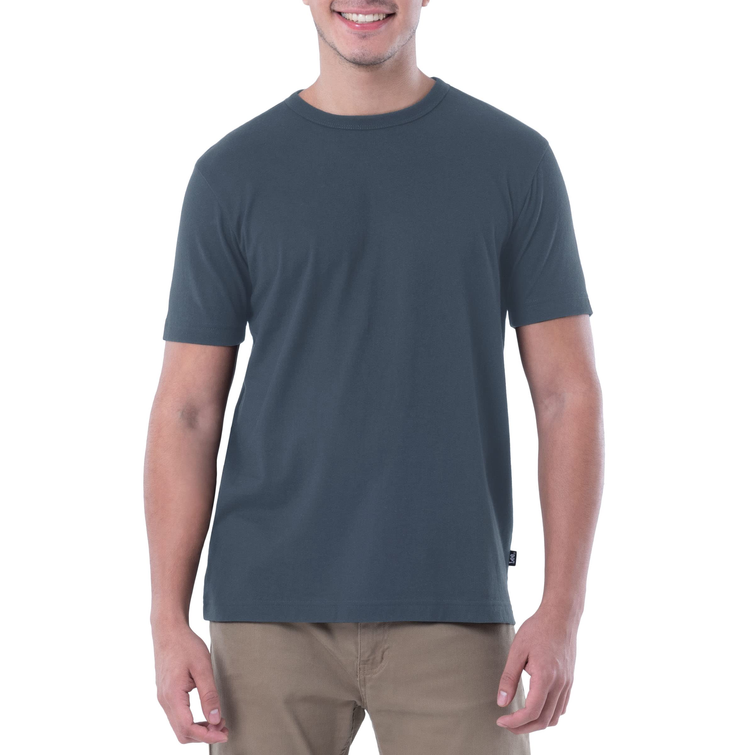 Lee Men's Short Sleeve Soft Washed Cotton T-Shirt, Patriot Blue, 50/52