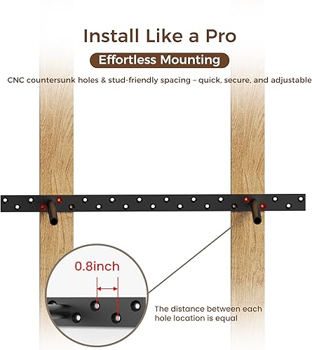 Miniatura 6 de 2 piezas Soporte de Estante Flotante de Servicio Pesado Soporte de Repisa Flotante Metal Negro Decorativo Hardware de Estante Flotante Oculto