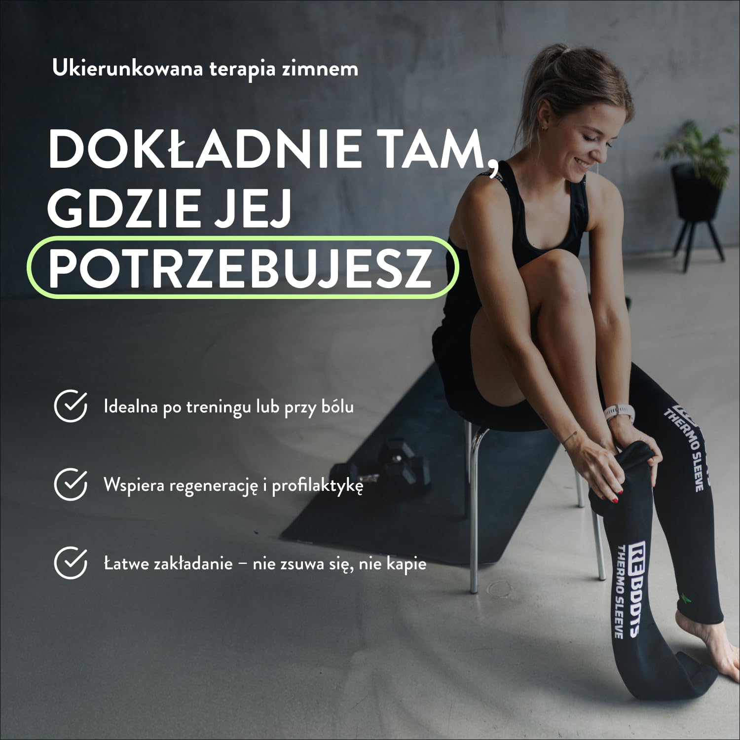 Thermo Sleeve Full Leg | Bandaż | dla komfortu mięśni | Do regeneracji | Poduszka termiczna i chłodząca na nogi