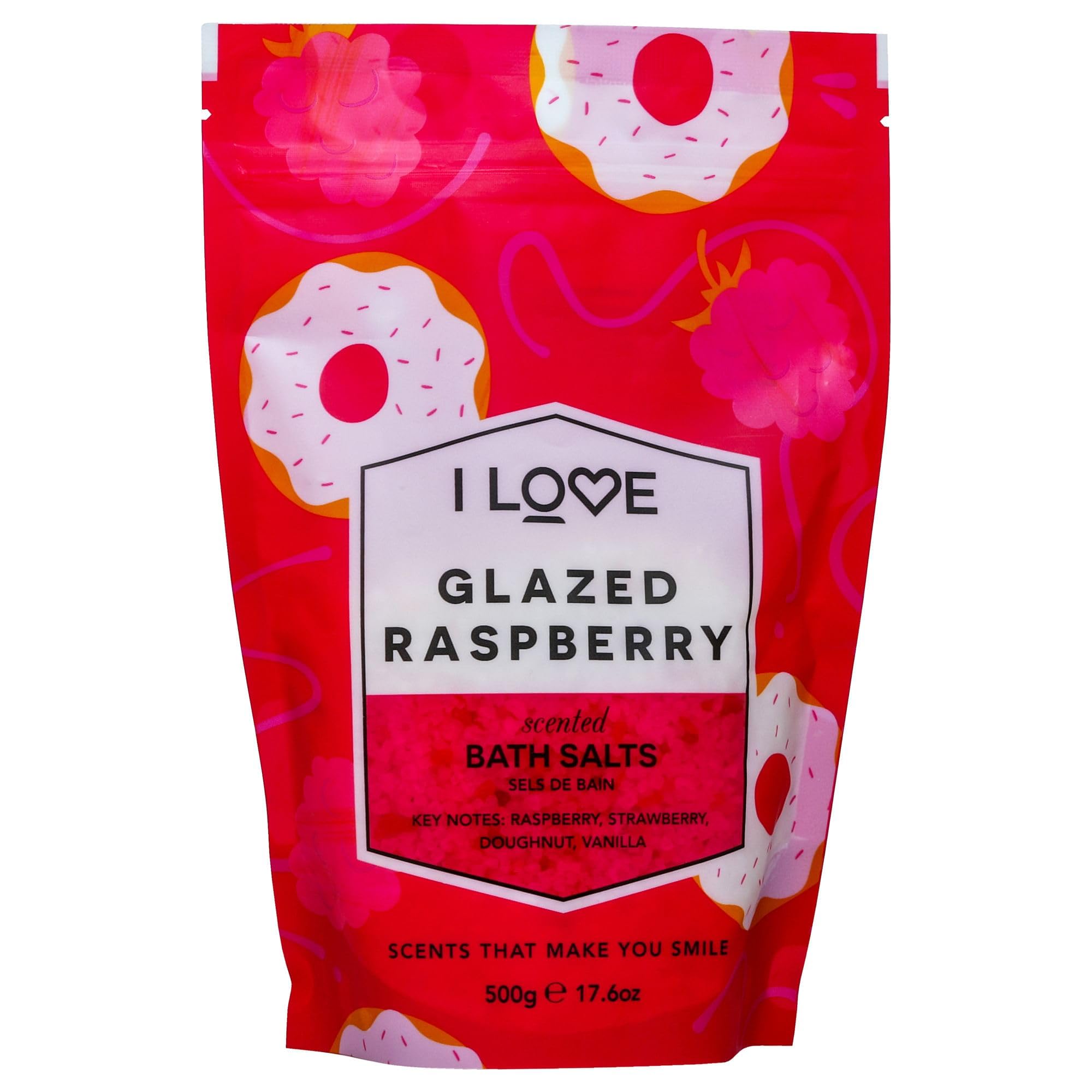 I Love Bath Salts Glazed Raspberry, 500 gm