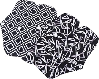SOESFOUFU Mama Cloth Pad Cloth Panty Liner 4pcs Washable cloth period pad Woman Napkin bamboo charcoal pad Menstrual Napkin Pad Reusable Incontinence Pad