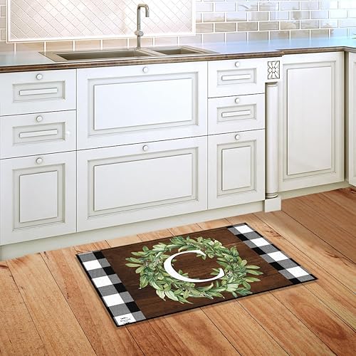 Miniatura 4 de Briarwood Lane Felpudo con monograma de corona con letra C (Monogram C),Monograma D,Monograma E,Monograma F,(Monogram G),(Monogram K),(Monogram