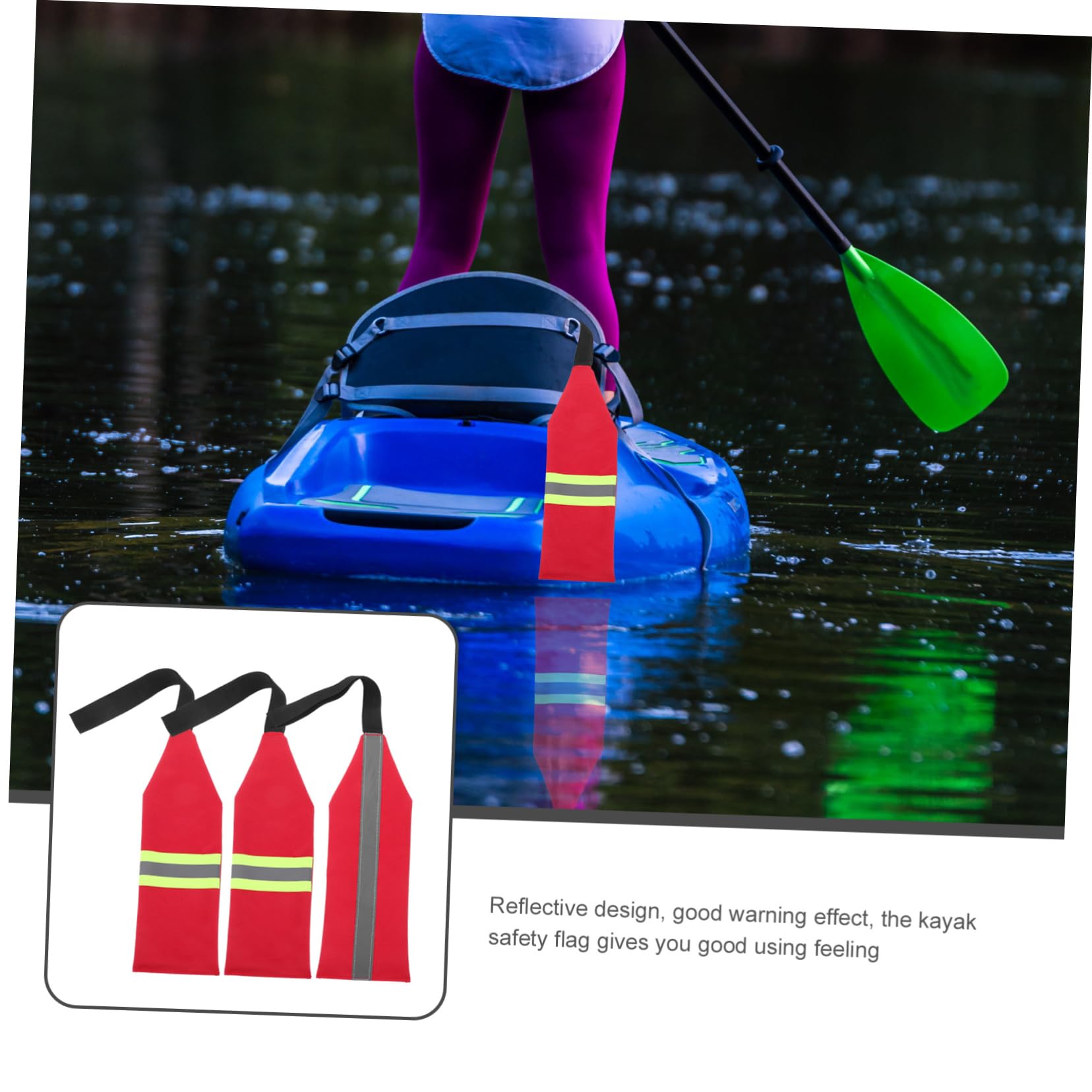 Toyvian Bandera De Advertencia De Seguridad De Arrastre Bandera De Seguridad Accesorios De Pesca Antikayak J Accesorios para Kayak Bandera De Advertencia De Kayak De Remolque Bandera De