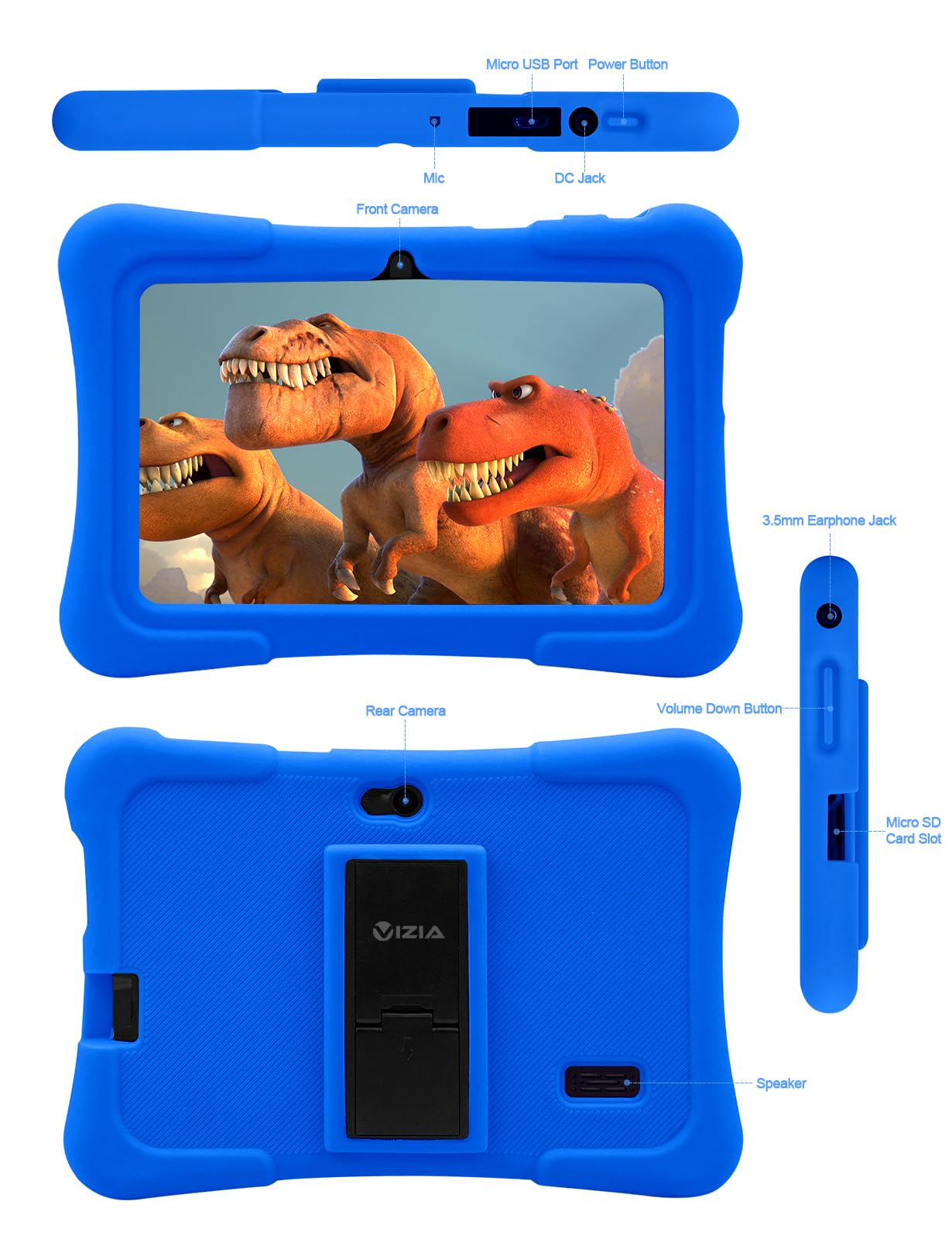 Vizia Wifi Smart Tablet for Kids 7 Inch 2/32 GB Parental Control
