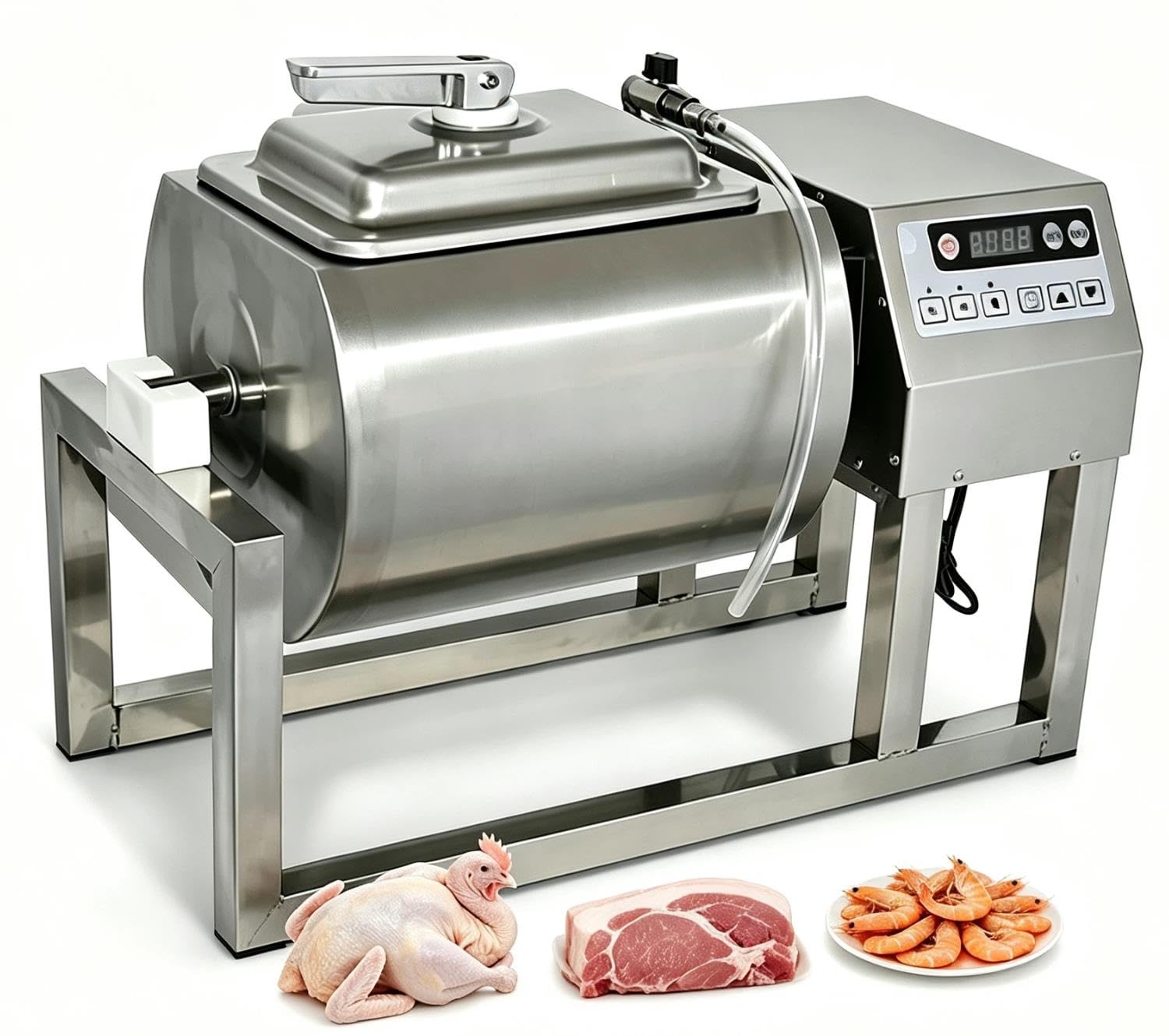 Macchina marinatrice sottovuoto professionale, Tumbler per marinatura carne