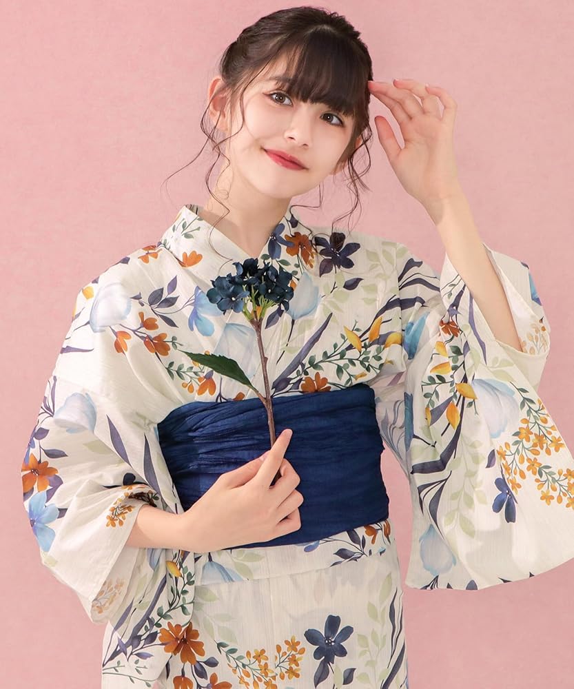 Amazon | [KYOETSU] [キョウエツ] 浴衣セット 女の子 生成り