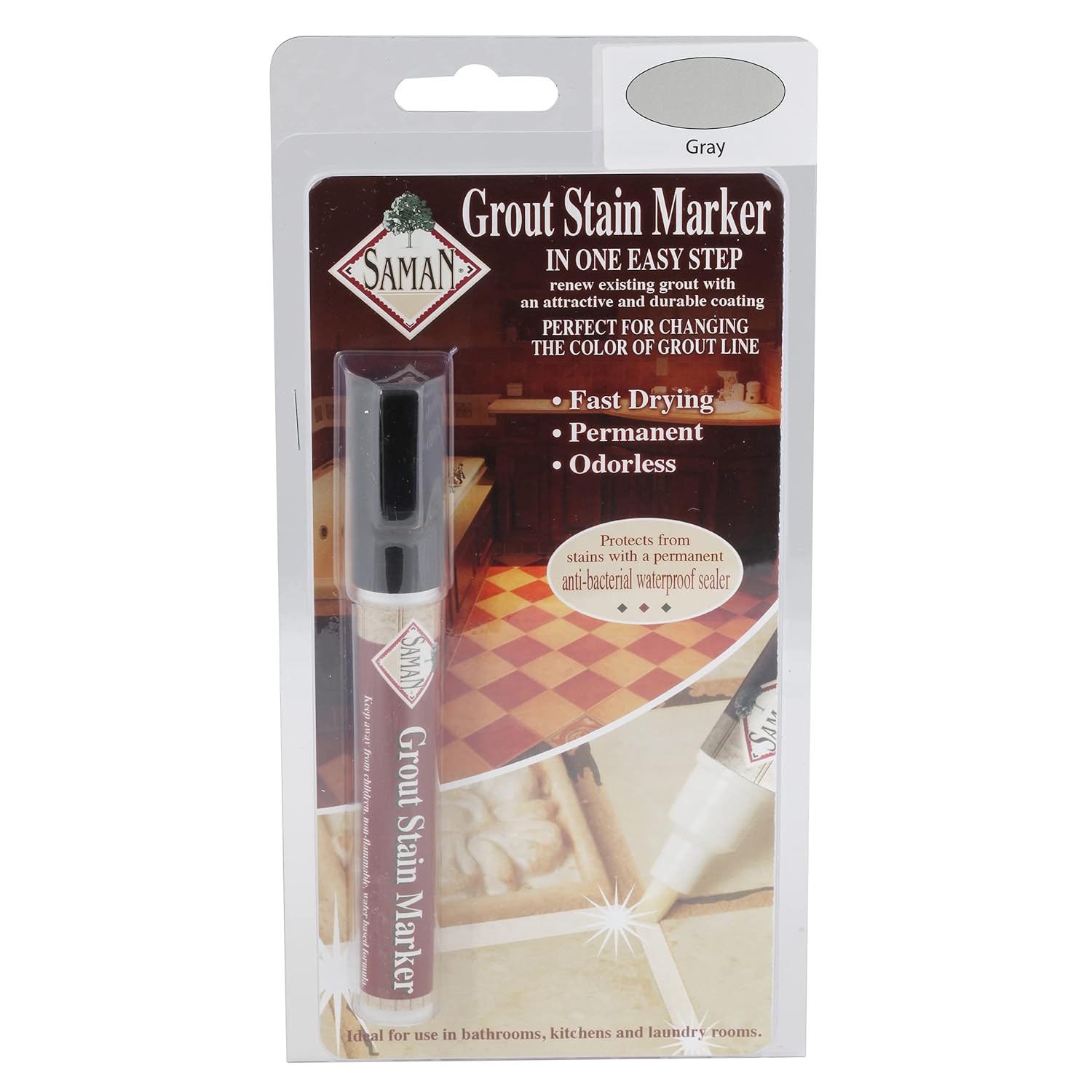 SamaN One Step Tile Grout Stain Marker and Sealer Renew and Protect