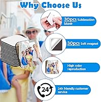 Vista 2 de Imanes de sublimación en blanco para nevera para el hogar, cocina, refrigerador, microondas, horno, decoración de puerta de pared u calendario