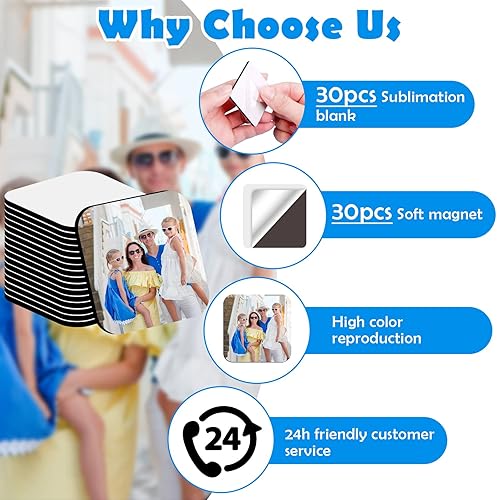 Miniatura 2 de Imanes de sublimación en blanco para nevera para el hogar, cocina, refrigerador, microondas, horno, decoración de puerta de pared u calendario de