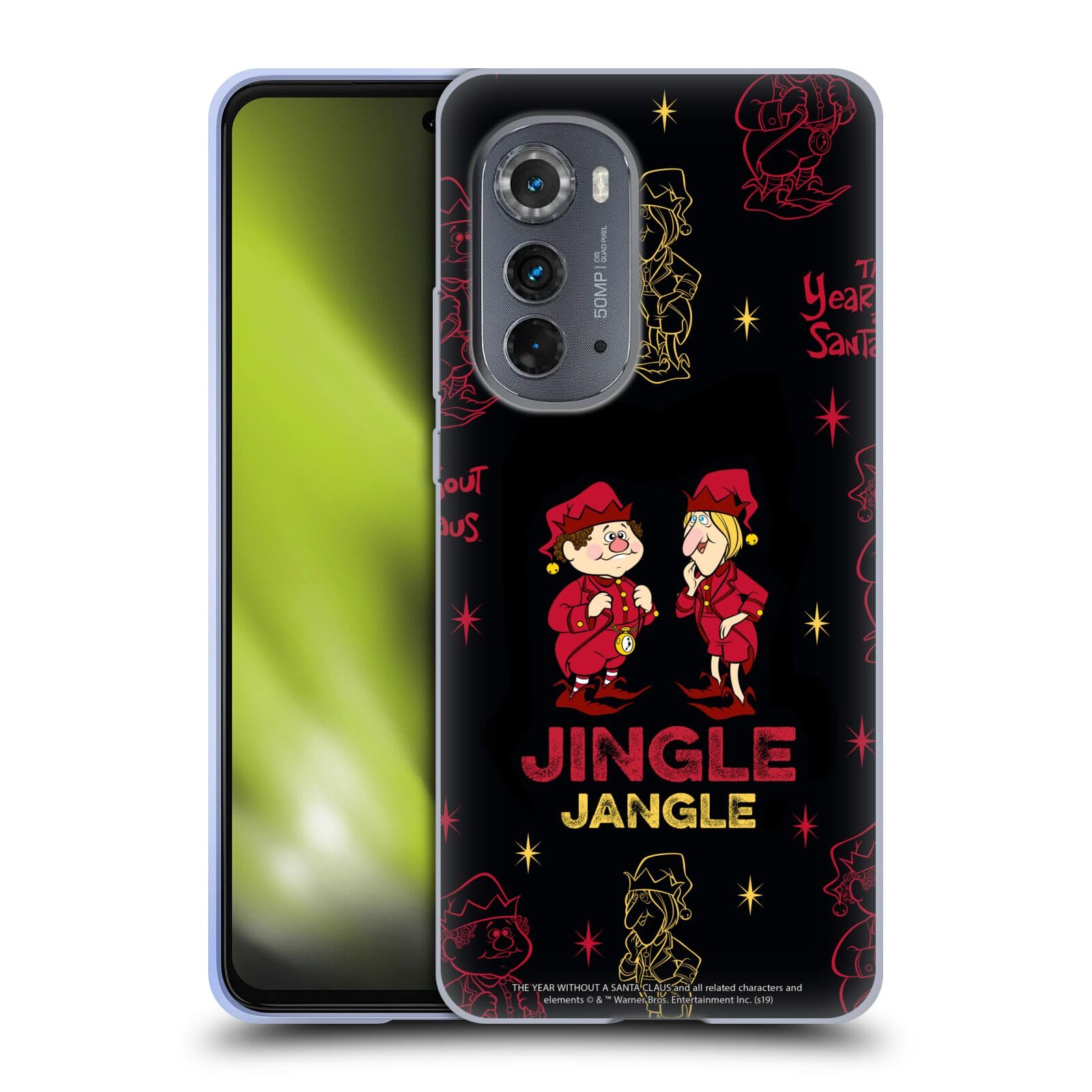 Head Case DesignsOfficially Licensed The Year Without A Santa Claus Jingle & Jangle Character Art Soft Gel Case Compatible with Motorola Edge (2022)