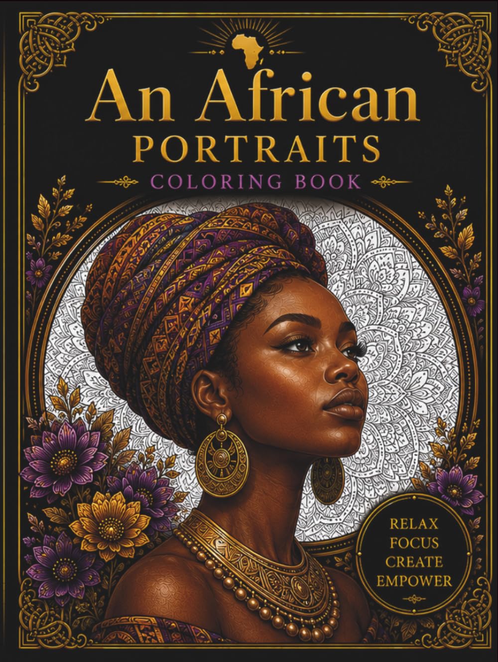 An African Portraits Coloring Book (African Coloring Books)