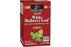 Bravo Tea Absolute White Mulberry Leaf, 20 Tea Bags