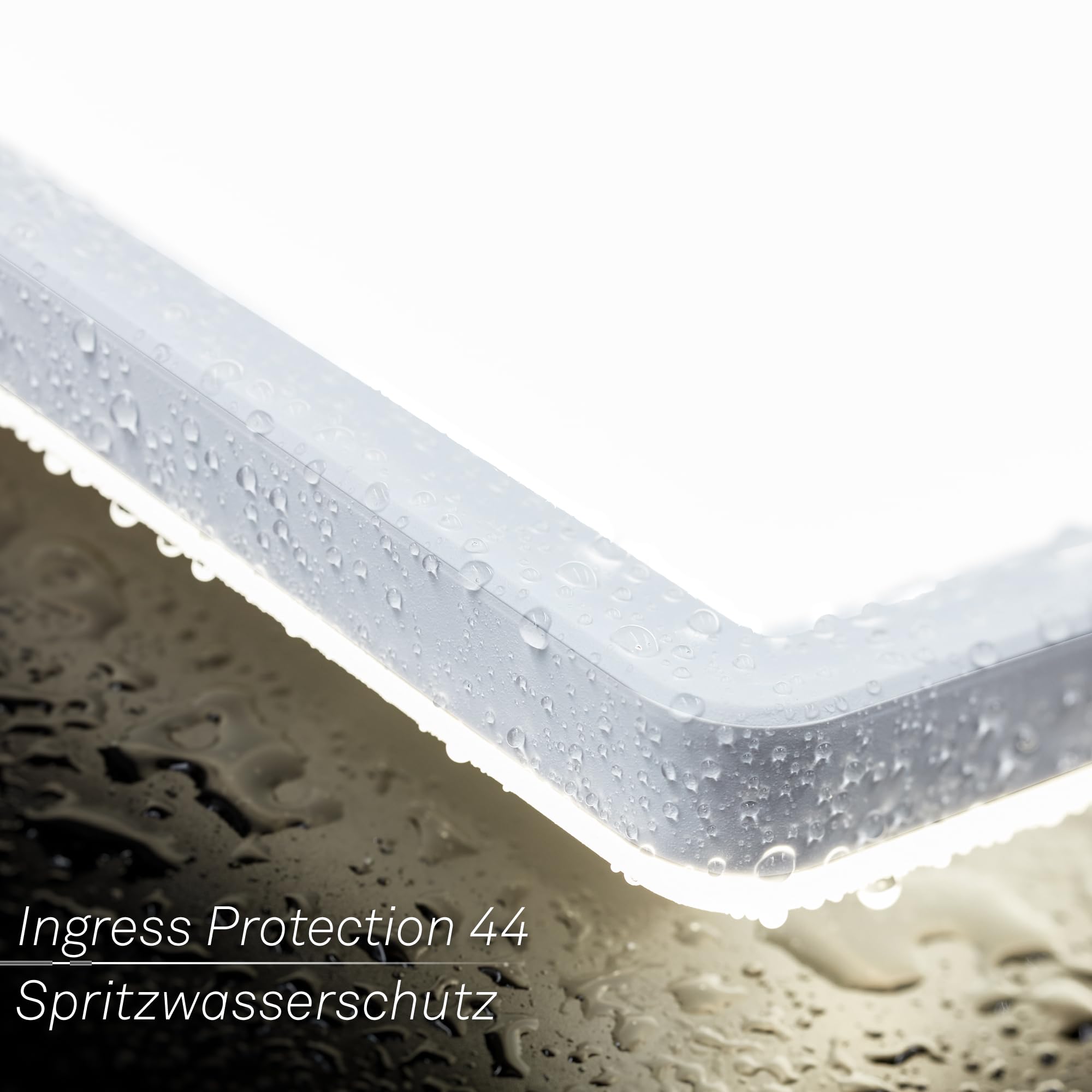 BRILONER - LED Deckenlampe mit Bewegungsmelder, 98x20x3cm, flach, IP44 Spritzwasserschutz, Deckenleuchte, LED Panel, Badlampe, Badezimmerlampe, Küchenlampe, Feuchtraumleuchte, Weiß