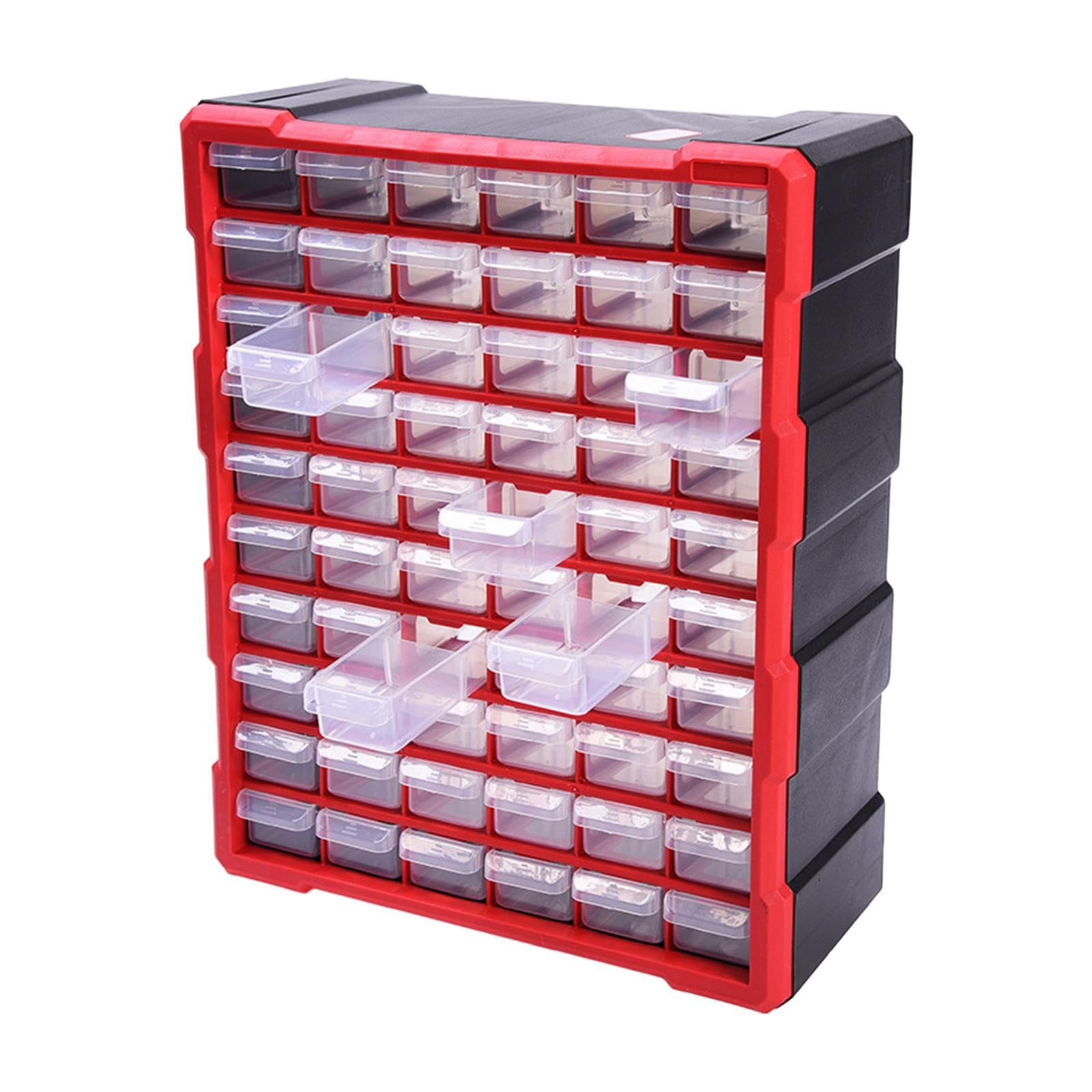 Contenitore Portaoggetti Organizer Viti con 60 Cassetti Trasparenti Scatola Componenti Elettronici Separati Armadietto con Scomparti per Officina Casa