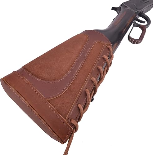 Miniatura 2 de Pistola de cuero Buttstock mejilla resto pad rifle munición soporte para .30-30 .44mag .357 .308 .45-70 12GA 16GA 20GA