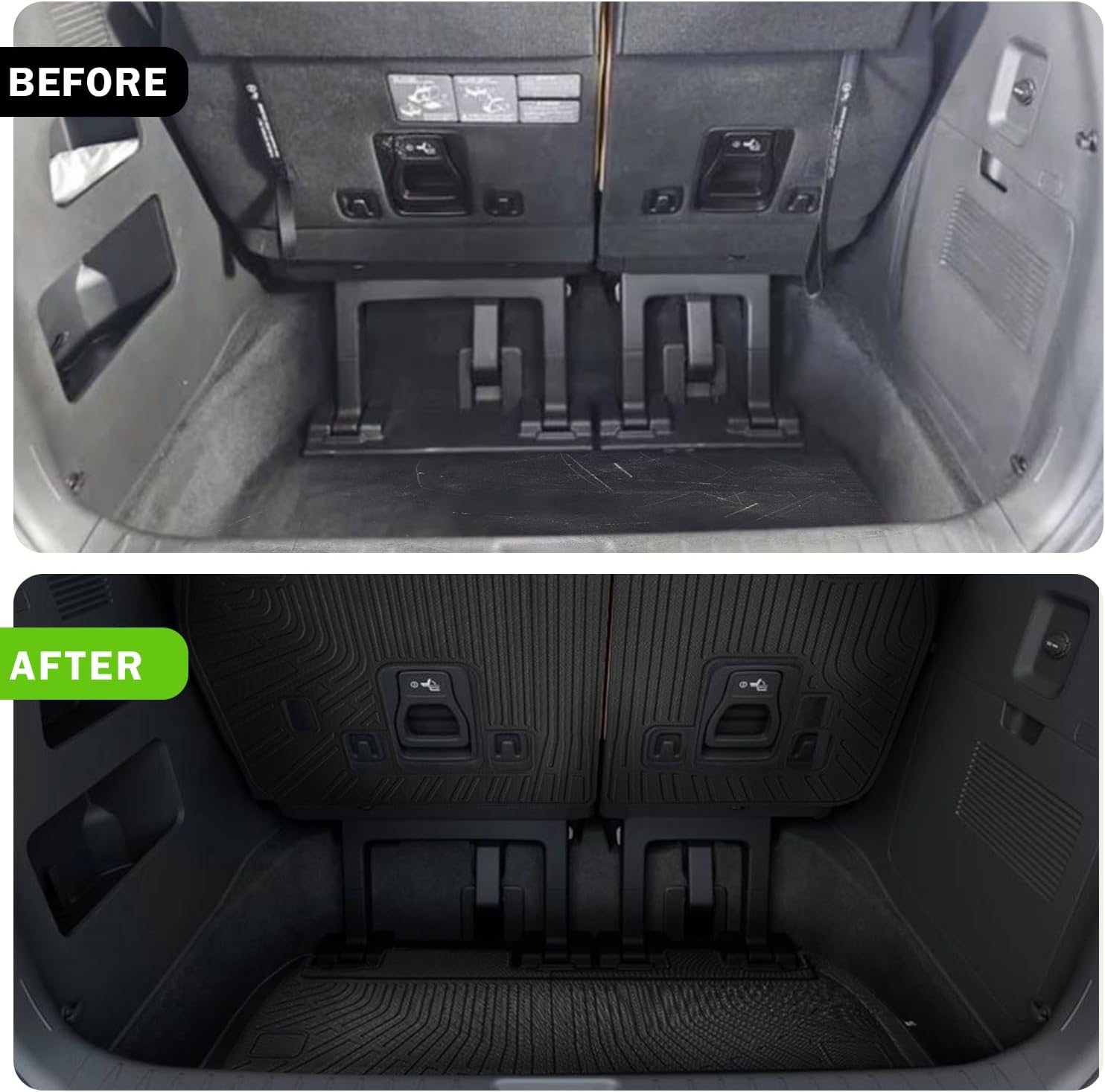 Cargo Liner Fits for Kia Carnival 2025 2024 2023 2022 Trunk Liner All Weather Cargo Mat, Custom Fit TPE Anti-Slip Car Seat Back Protector Accessories (with Backseat Mat)
