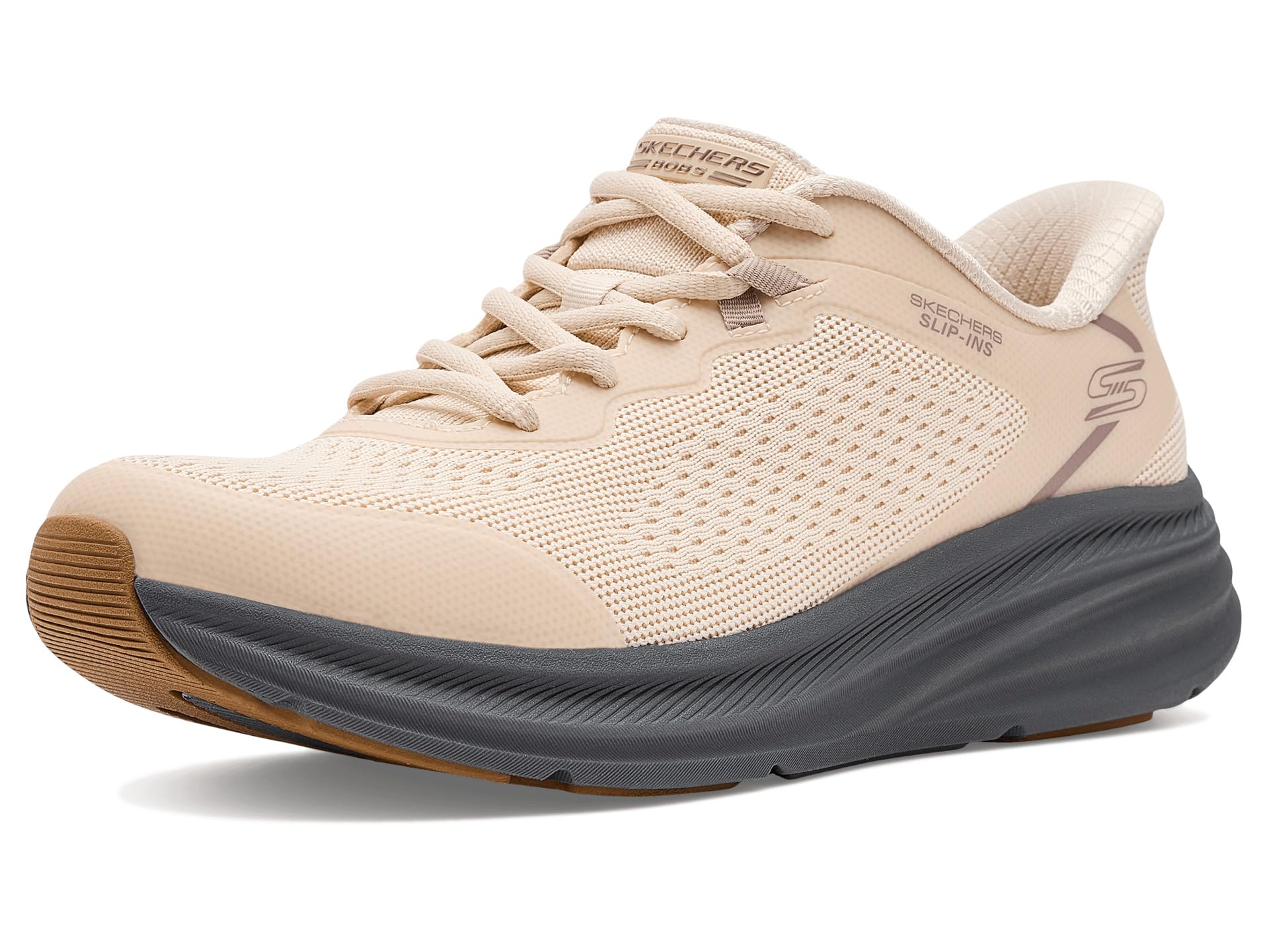 Skechers Women's Bobs Skillz Too Essential Trainer, Natural/Gray, 8 UK