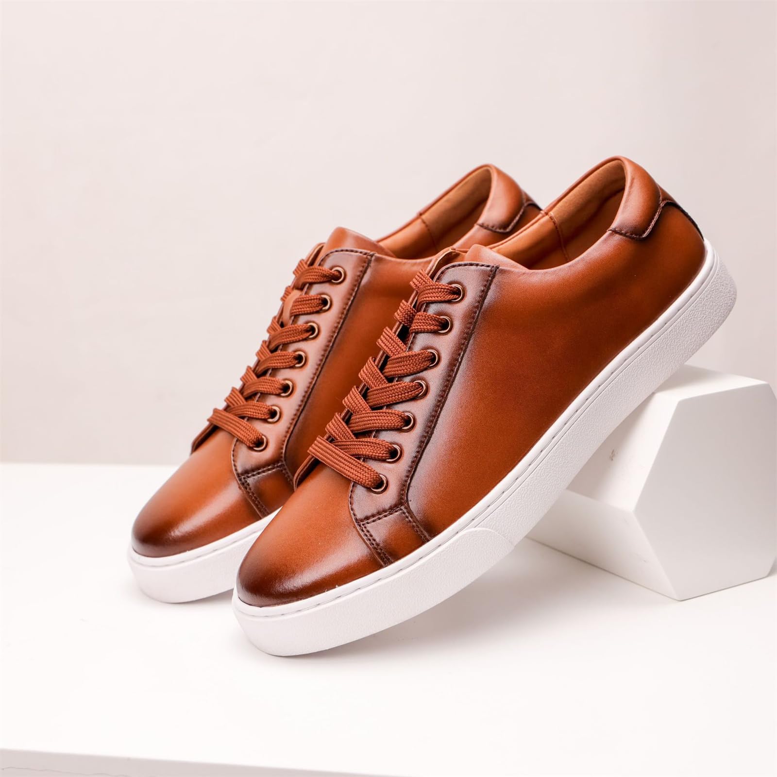 Scarpe da Ginnastica Eleganti da Uomo con Punta Liscia Casual Classiche Stringate da Lavoro Formali da Passeggio