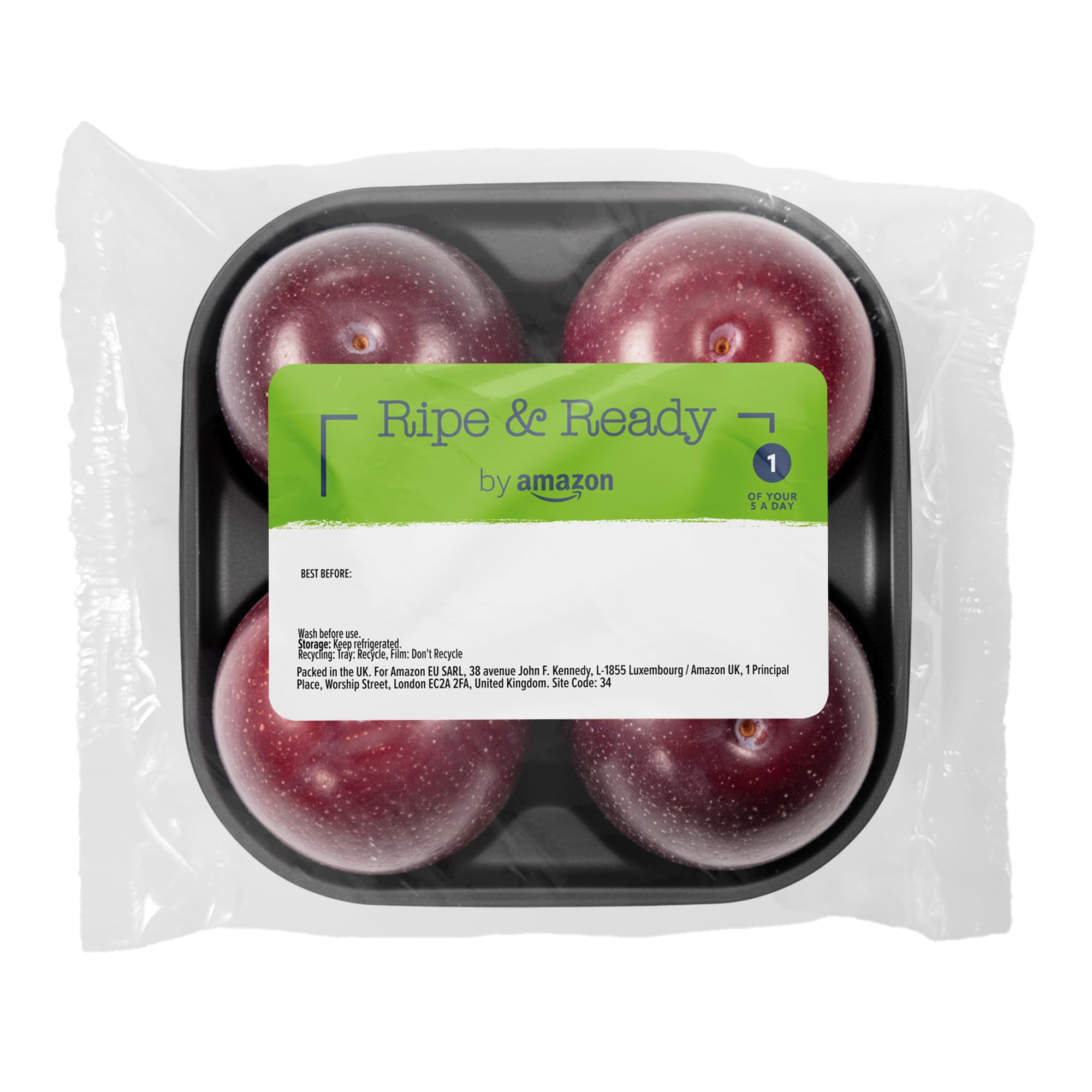 by Amazon Ripe & Ready Plums, Pack of 4
