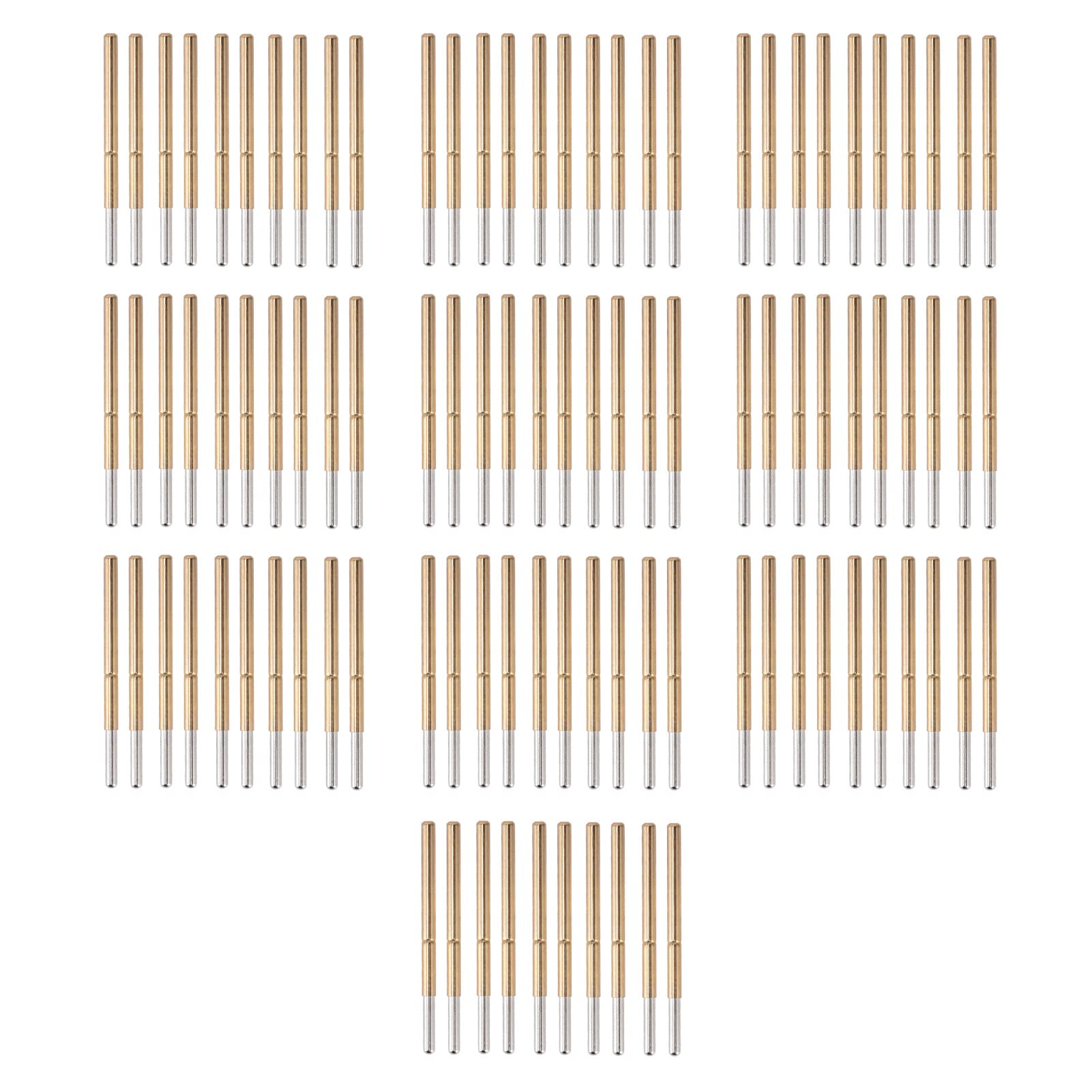 Pin Pogo 100 szt. Sprężynowe Sondy Pomiarowe Mosiężne Okrągłe Kołki Pogo P125-J Sprężynowe Sondy Testowe Pins