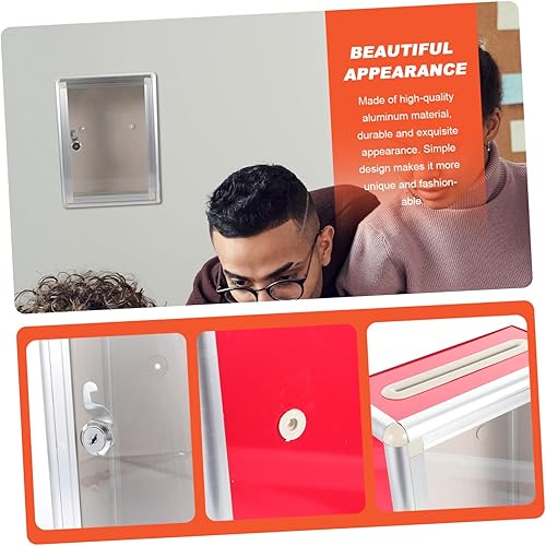 Miniatura 2 de Abaodam Caja de sugerencias de caja de almacenamiento decorativos para suministros de oficina, organizador de suministros de oficina, contenedores