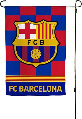Bandera de jardín del FC Barcelona Fútbol Barça Barça Bandera de Fútbol 100% Poliéster (Bandera de jardín B)