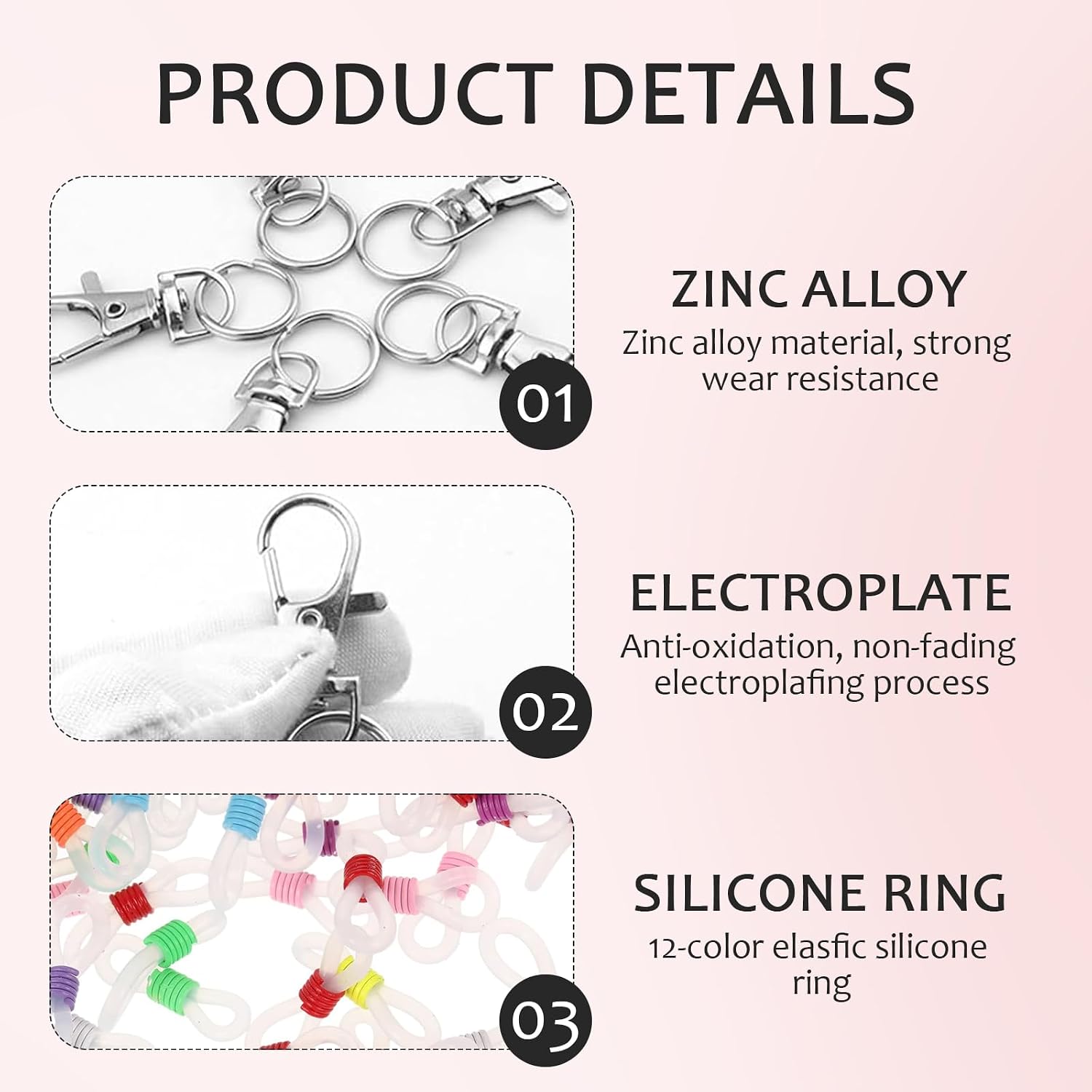 20Pcs Pen Holder for Lanyard, Mini Retractable Pen Holder with 20 Silicone Rings for Nurse Badge Lanyards, Essential Nurse Teacher Accessories for Daily Use image 5