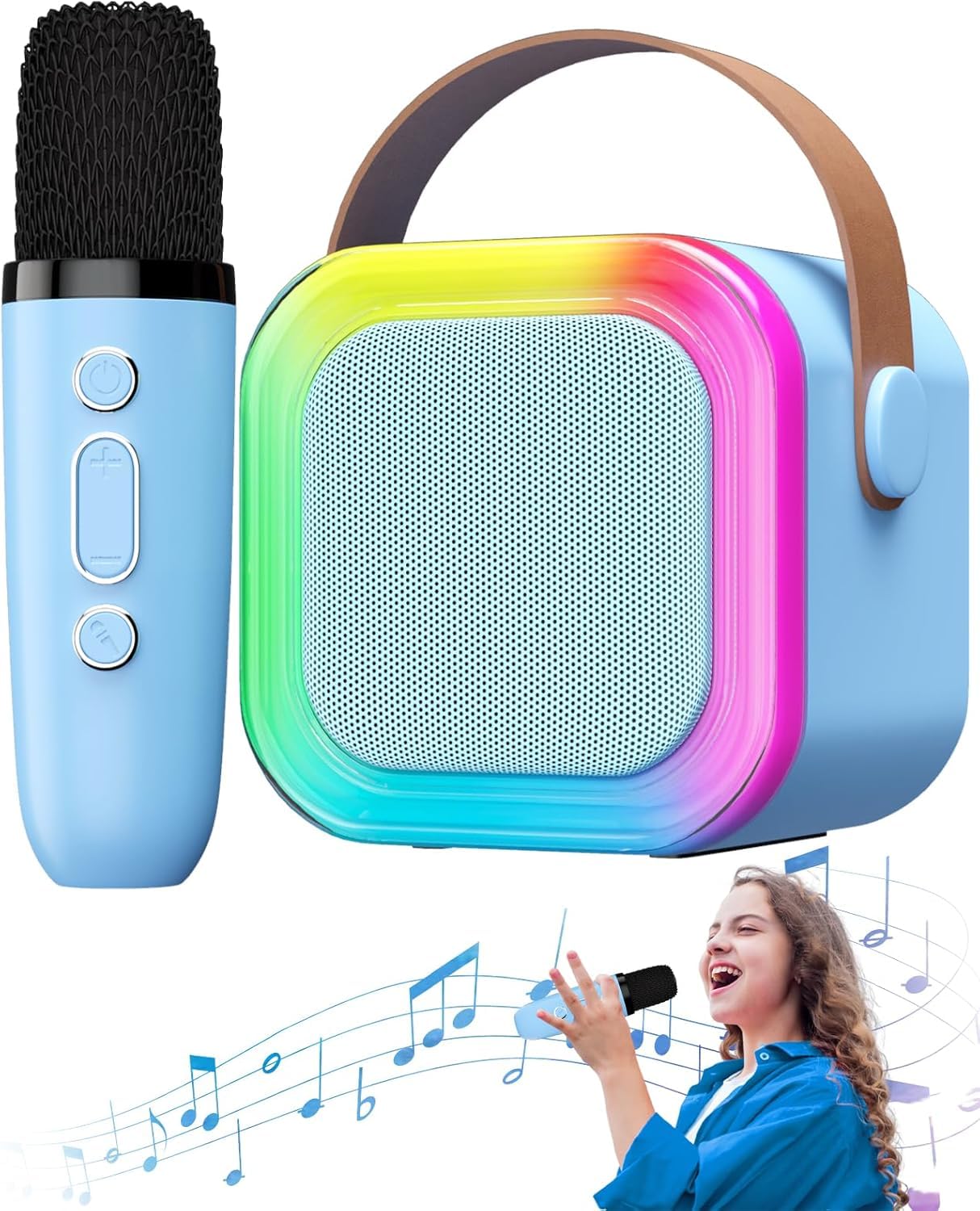 Karaoke Machine for Kids, 2026 TOP Toys Birthday Gifts Ideas for Girls Ages 4, 5, 6, 7, 8, 9, 10, 12+ Years Old, Portable MP3 Player (Blue)-image-36