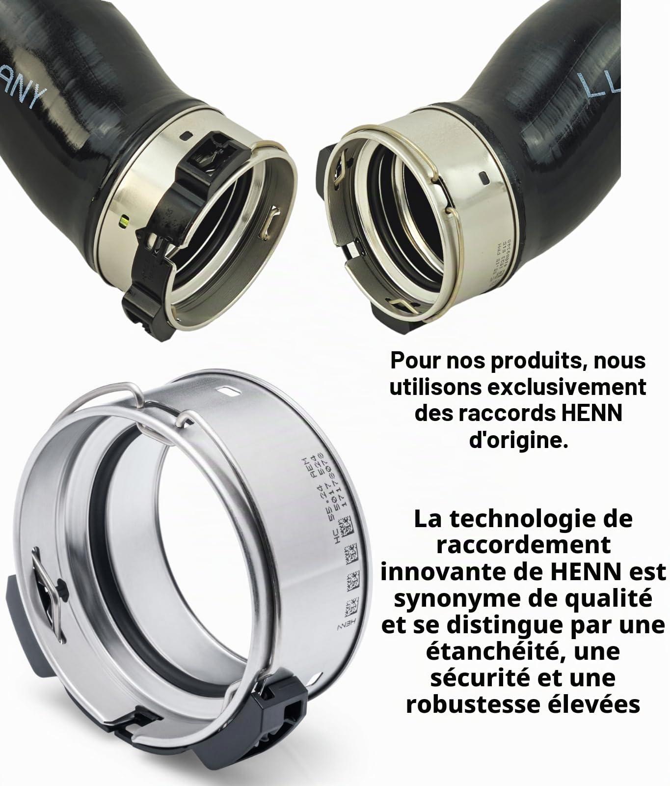 LLS-GERMANY Tuyau Turbo compatible avec B M W Série 3 (E90, E91, E92, E93), 316d, 318d, 320d, 320xd, 11617797483, 1161-7797483, 11614724502, 1161-47245, raccord original HENN