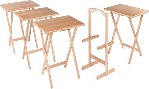 Miniatura 7 de Juego de mesa de 5 piezas para televisor de la marca Winsome Wood , Madera, Natural Natural,Negro -,Nuez